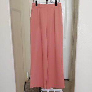 ASOS Tailored wide leg trousers in rose pink/ dusty pink/ salmon size 6US